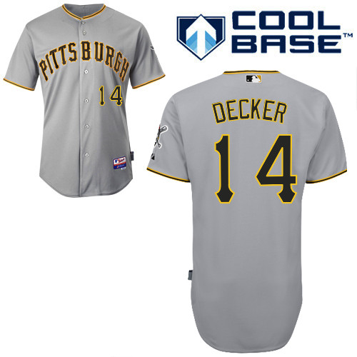 Jaff Decker #14 mlb Jersey-Pittsburgh Pirates Women's Authentic Road Gray Cool Base Baseball Jersey
